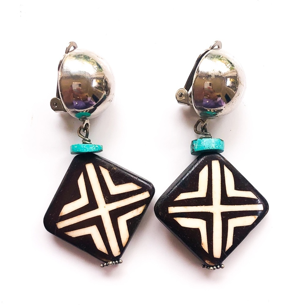 New Clip On Stone Earrings